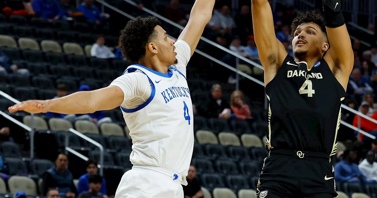 Oakland University advances after beating Kentucky 80-76 in first round of NCAA Tournament