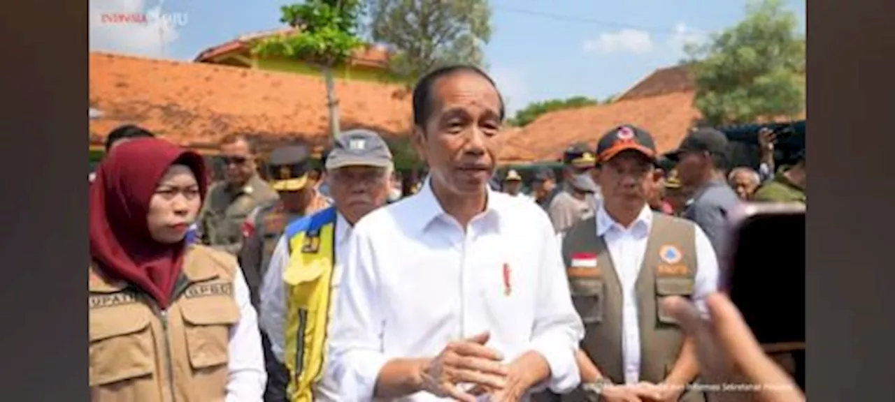 Presiden Joko Widodo Curah Hujan Menjadi Jebolnya Tanggul Sungai Wulan Demak