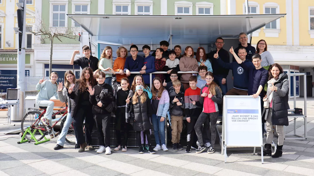 Den Weg der Ressourcen am St. Pöltner Rathausplatz miterlebt