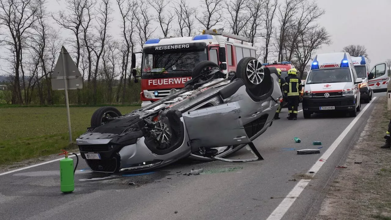 Schwerer Verkehrsunfall mit drei Verletzten auf B 60