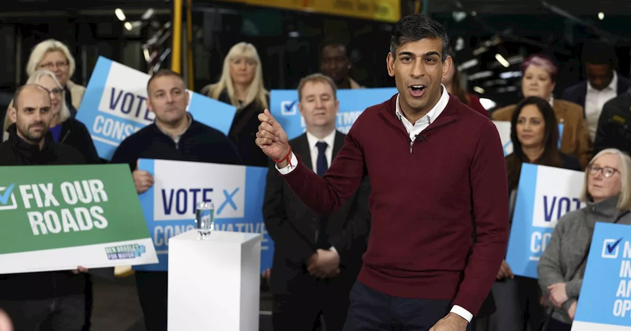 Rishi Sunak urges voters to 'send a message to Keir Starmer' in local elections