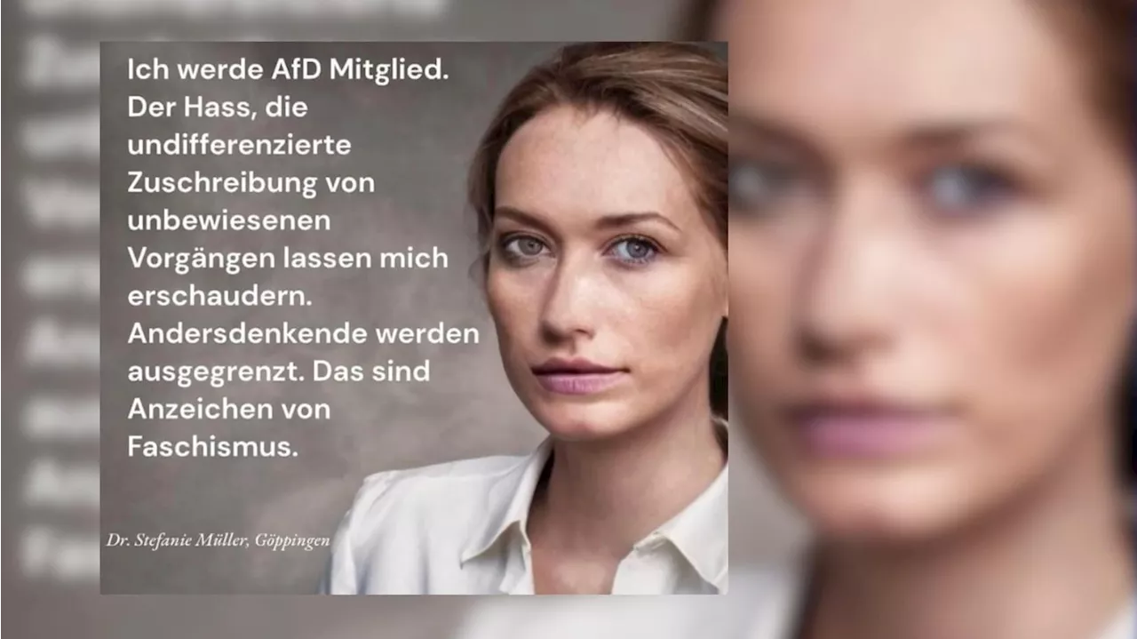 AfD wirbt mit Fake-Frau - Dr. Stefanie Müller gibt es gar nicht!