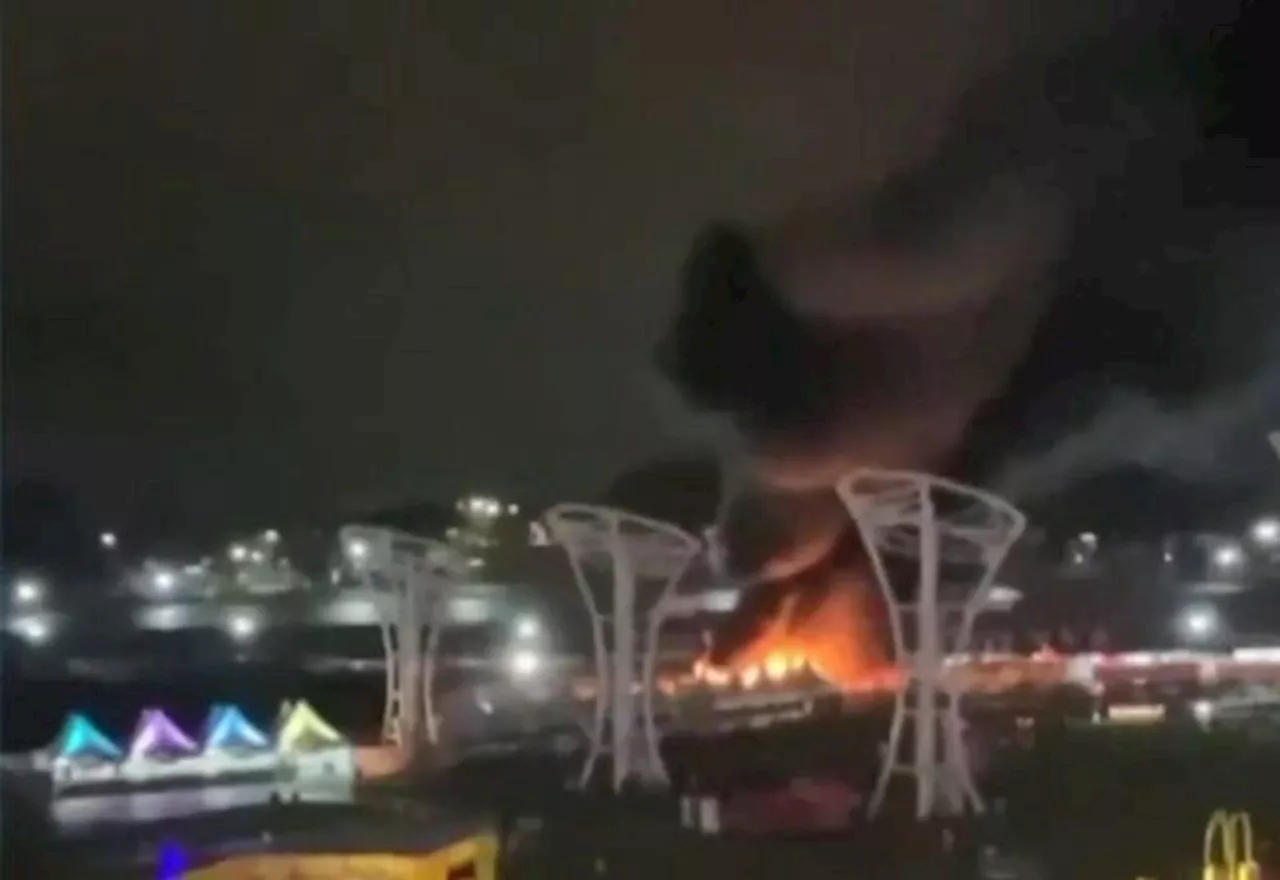 Incêndio atinge tenda do festival Lollapalooza, em SP