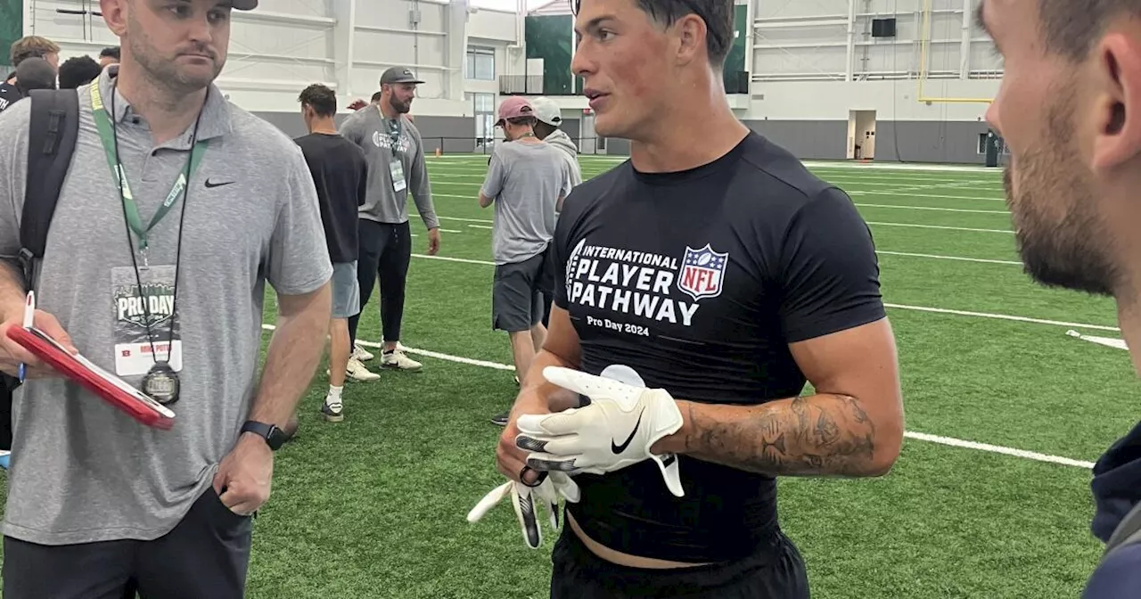 Rees-Zammit, estrella de rugby, capta la atención en el NFL Pro Day para jugadores internacionales