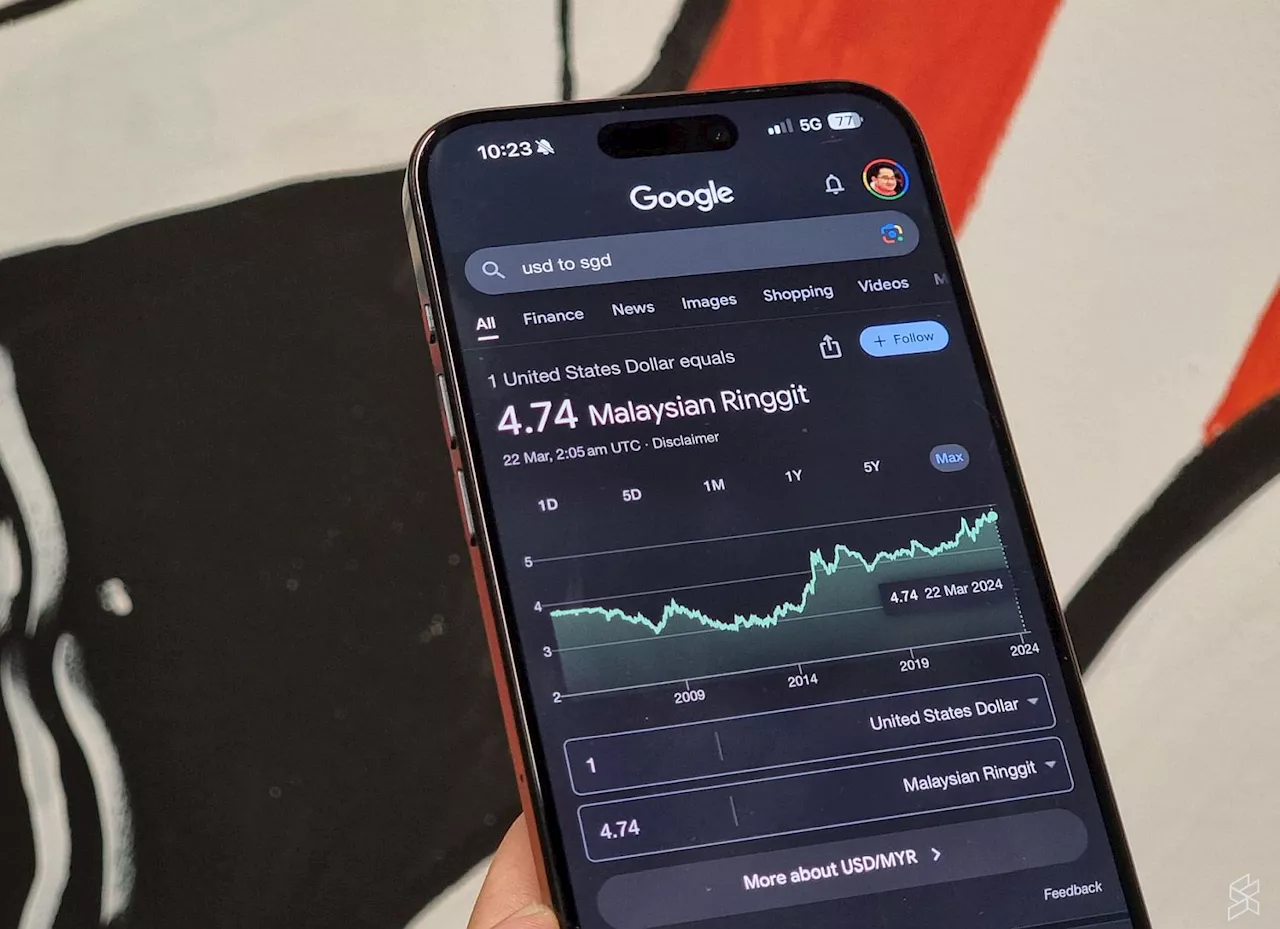 Google Search hides USD-MYR currency converter widget