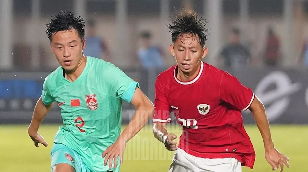 Hasil Timnas Indonesia U-20 vs China: Gol Telat Pemain Persija Paksa Laga Berakhir 1-1