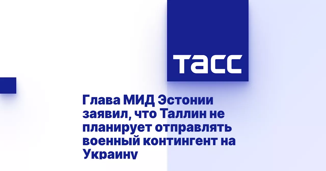 Глава МИД Эстонии заявил, что Таллин не планирует отправлять военный контингент на Украину