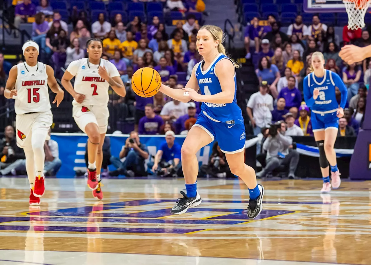 No. 11 Middle Tennessee knocks off Louisville women, first winless tournament for Cardinals since 2006