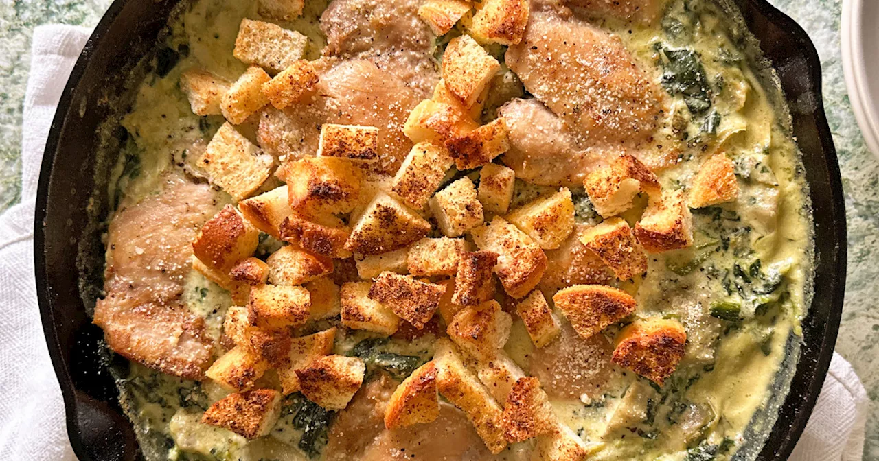 Healthy Meal Plan: Creamy Spinach and Artichoke Chicken, Banana Bread Oats