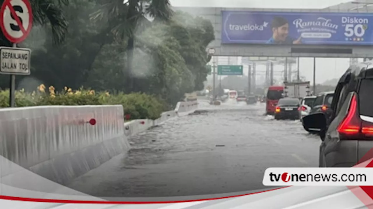 Banjir di Tol Sedyatmo Arah Bandara Soekarno-Hatta Berangsur Surut