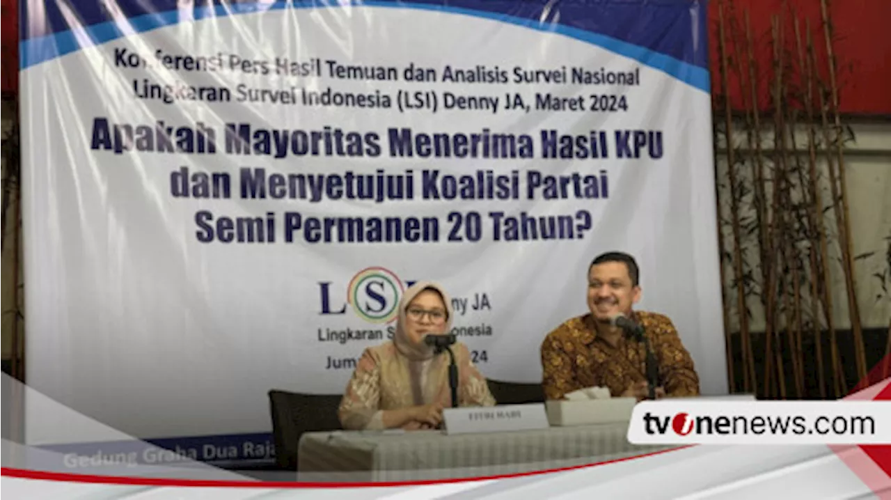 LSI Denny JA: 75,8 Persen Setuju dengan Koalisi Partai Semi Permanen 20 Tahun