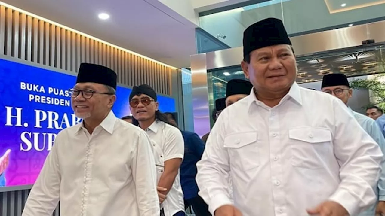 Zulhas soal Jatah Kursi Menteri: Terserah Prabowo, Itu Hak Prerogatif Presiden