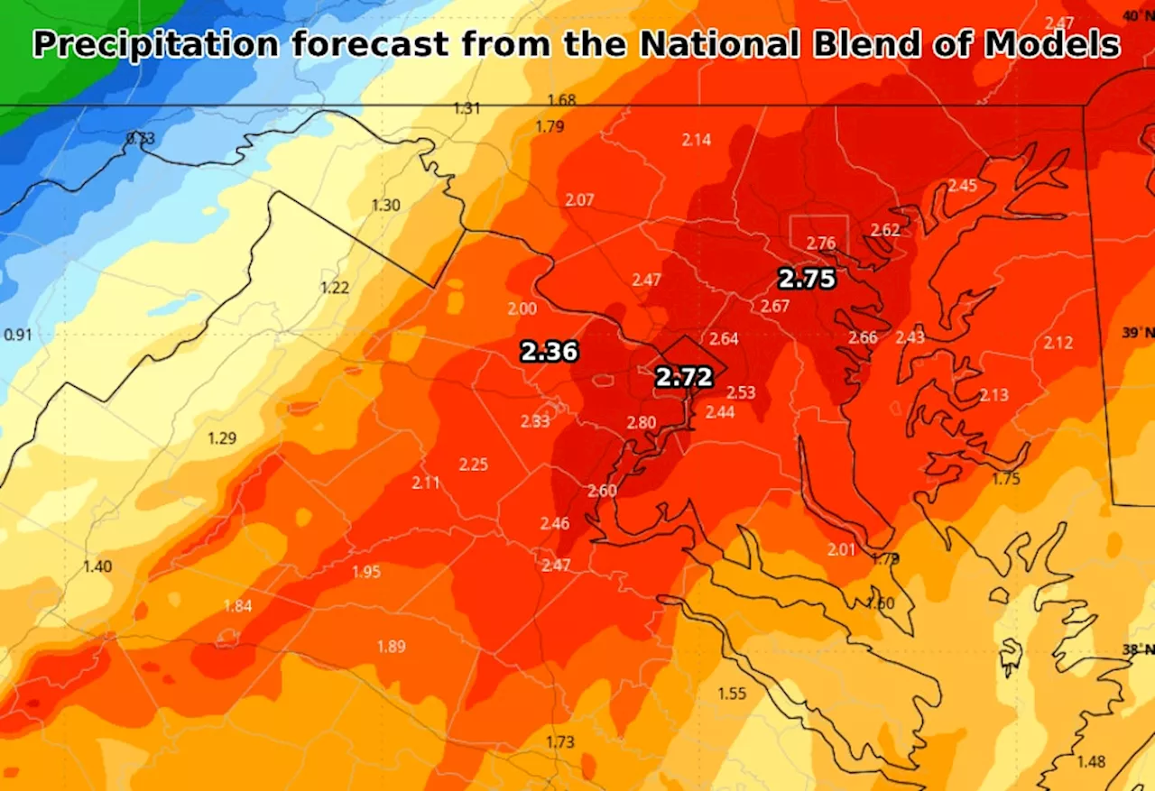 Flood watch: D.C. area could see 1.5 to 2.5 inches of rain through Saturday