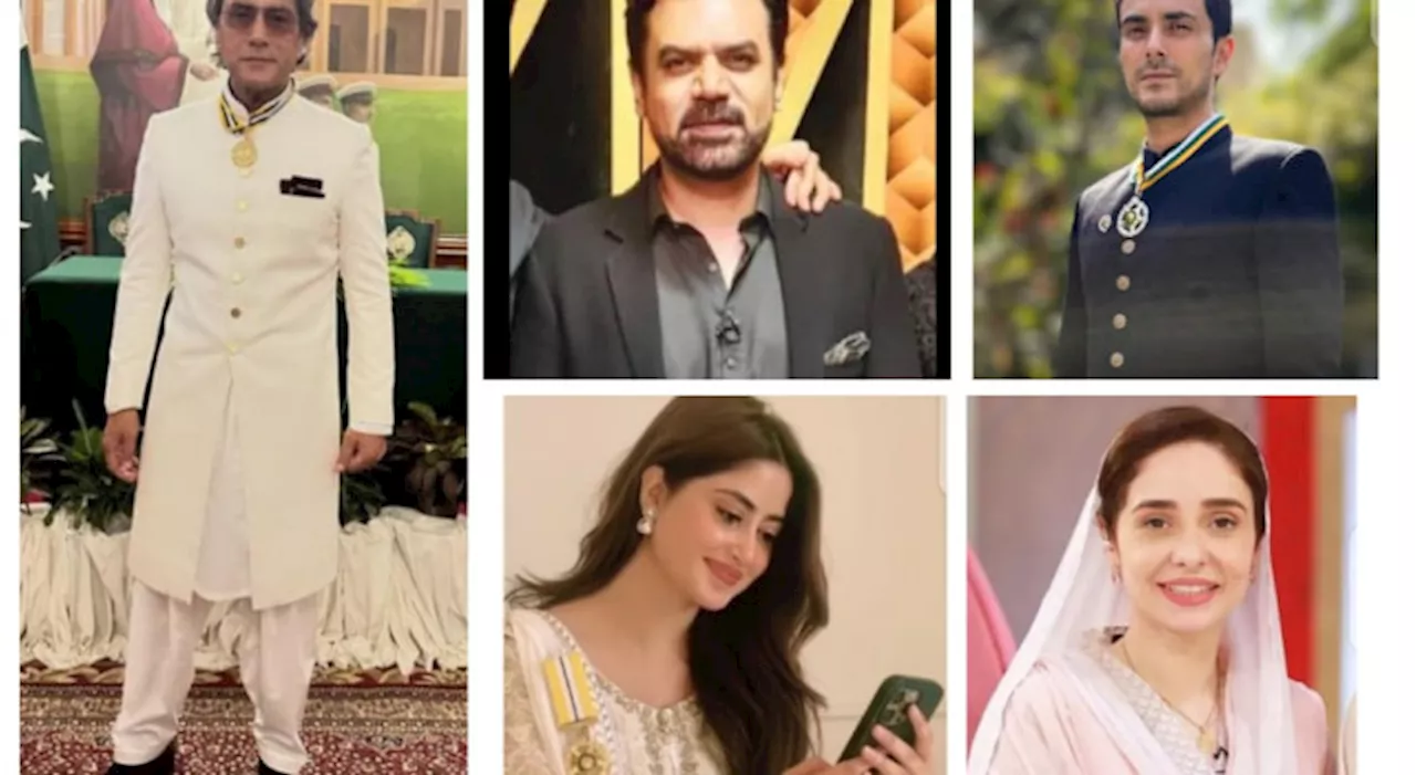 Showbiz personalities awarded Tamgha-e-Imtiaz on Pakistan Day