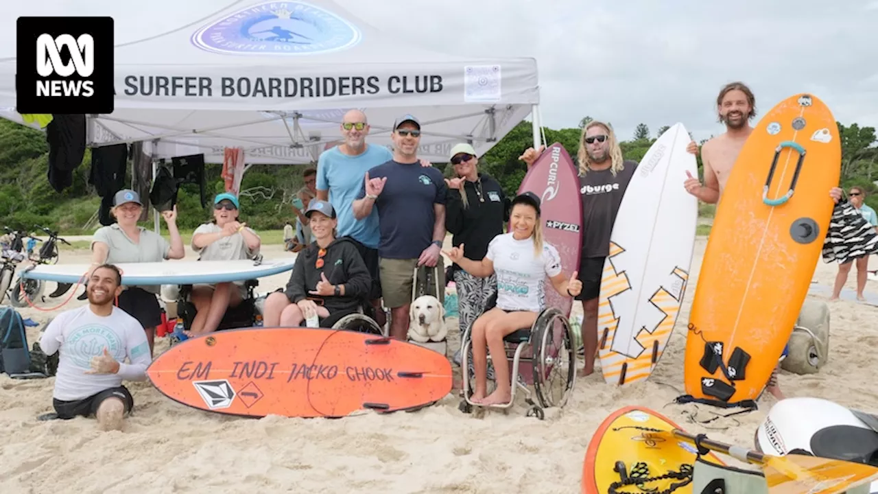 Adaptive surfers dazzle at Byron Bay as they push for acceptance into Paralympics