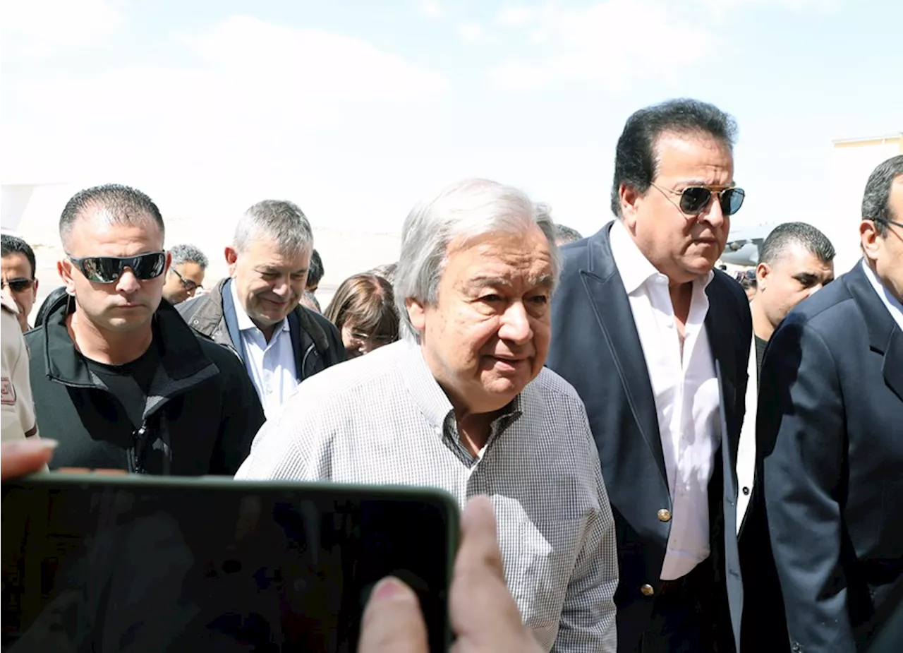 Guterres en Egipto para renovar el alto el fuego desde Gaza