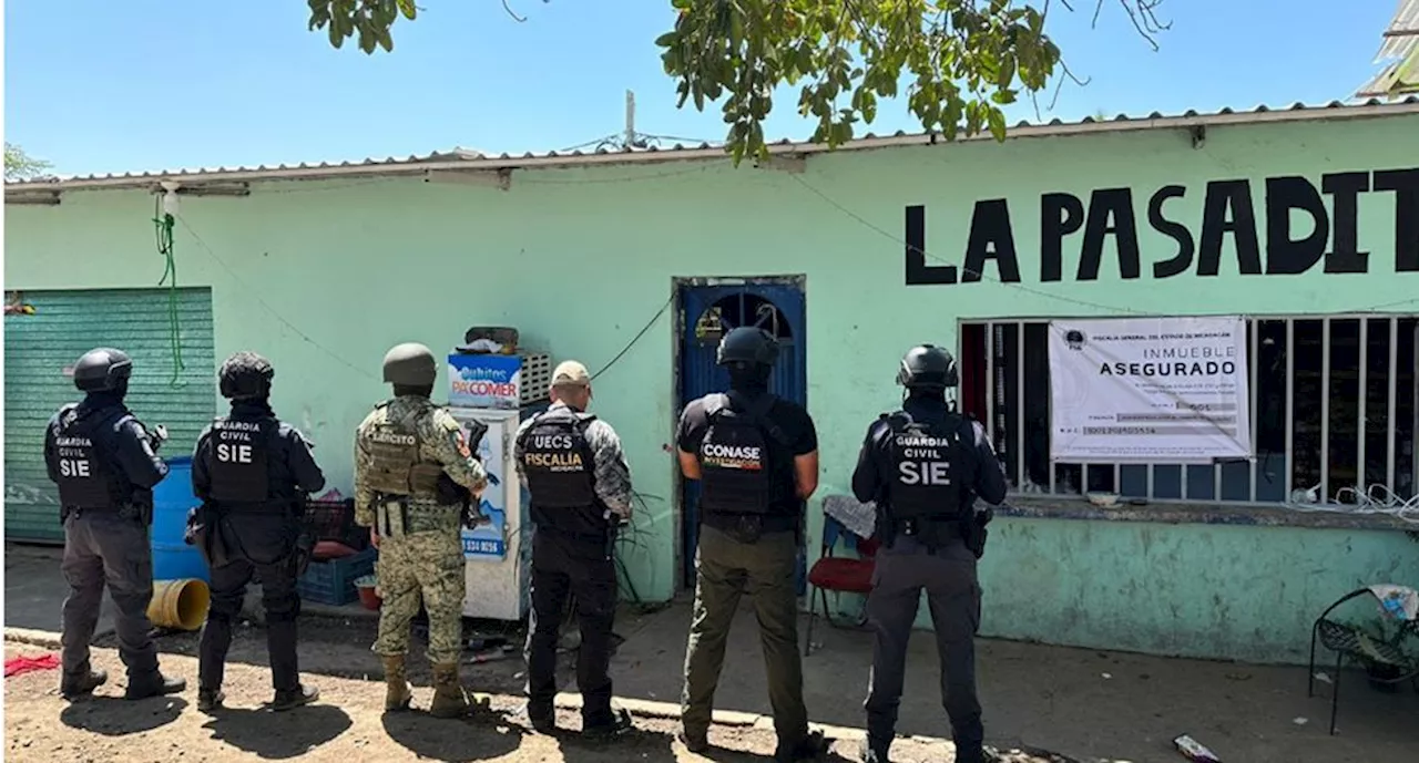 Aseguran en Michoacán 'La pasadita', inmueble usado como caseta de extorsión de 'Los Viagras'