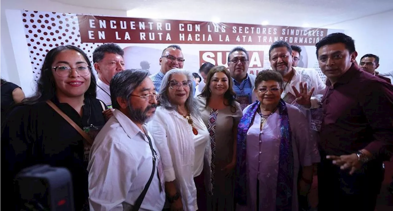 Clara Brugada se reúne con organizaciones sindicales de la Ciudad de México