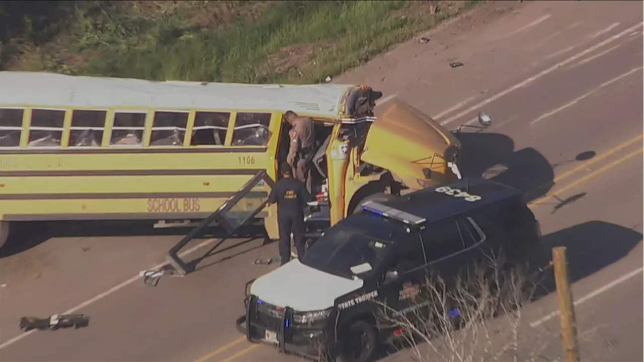 Texas school bus carrying over 40 Pre-K students struck by concrete truck; 2 dead