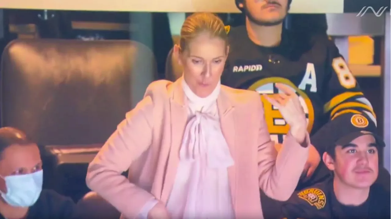 Céline Dion était la vraie star de ce match de hockey à Boston, aux États-Unis