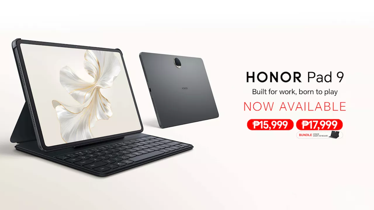 Unlock limitless possibilities with NEW HONOR Pad 9, now available starting P15,999