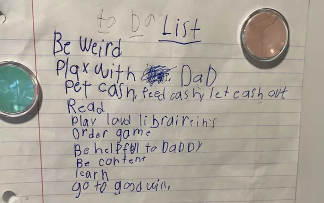 Eight-Year-Old Boy's To-Do List Is Pure Life Goals