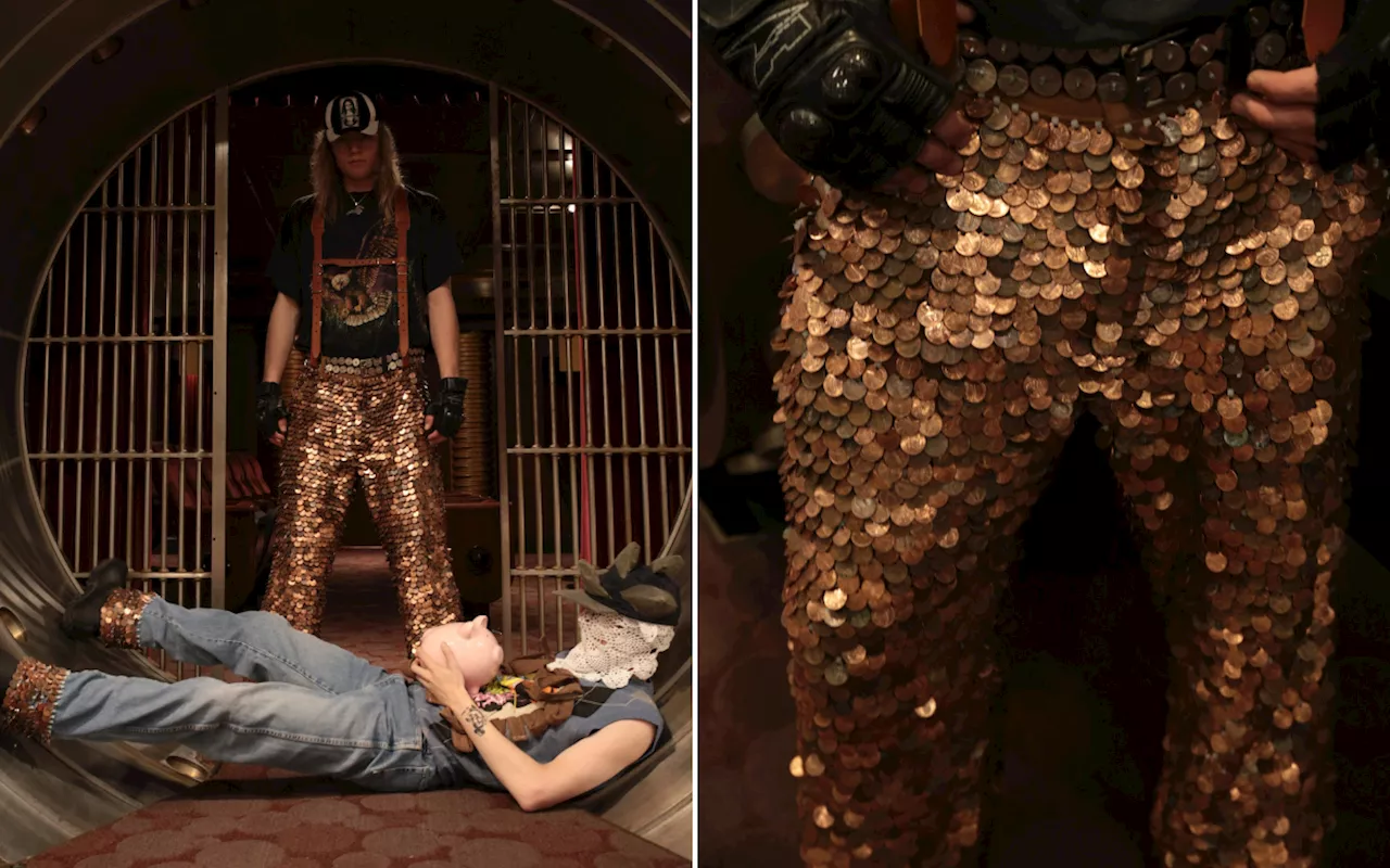 Man Painstakingly Creates 'Penny Pants' Out of 7000 coins