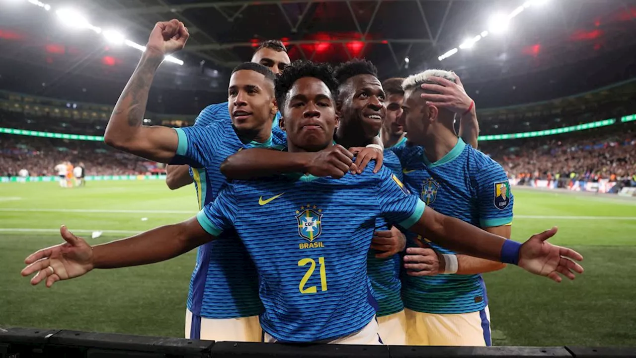 Endrick (17) schiet Brazilië langs Engeland; vroege goals bij Duitsland en Oostenrijk