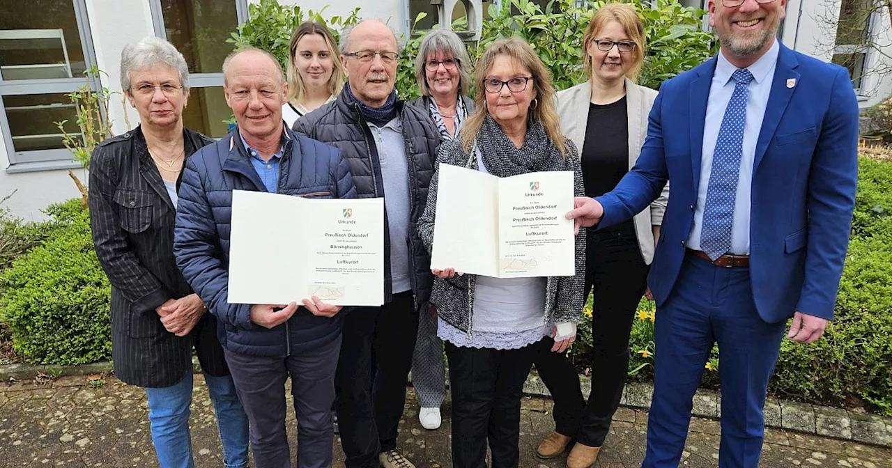 Zwei Luftkurorte in Preußisch Oldendorf ausgezeichnet