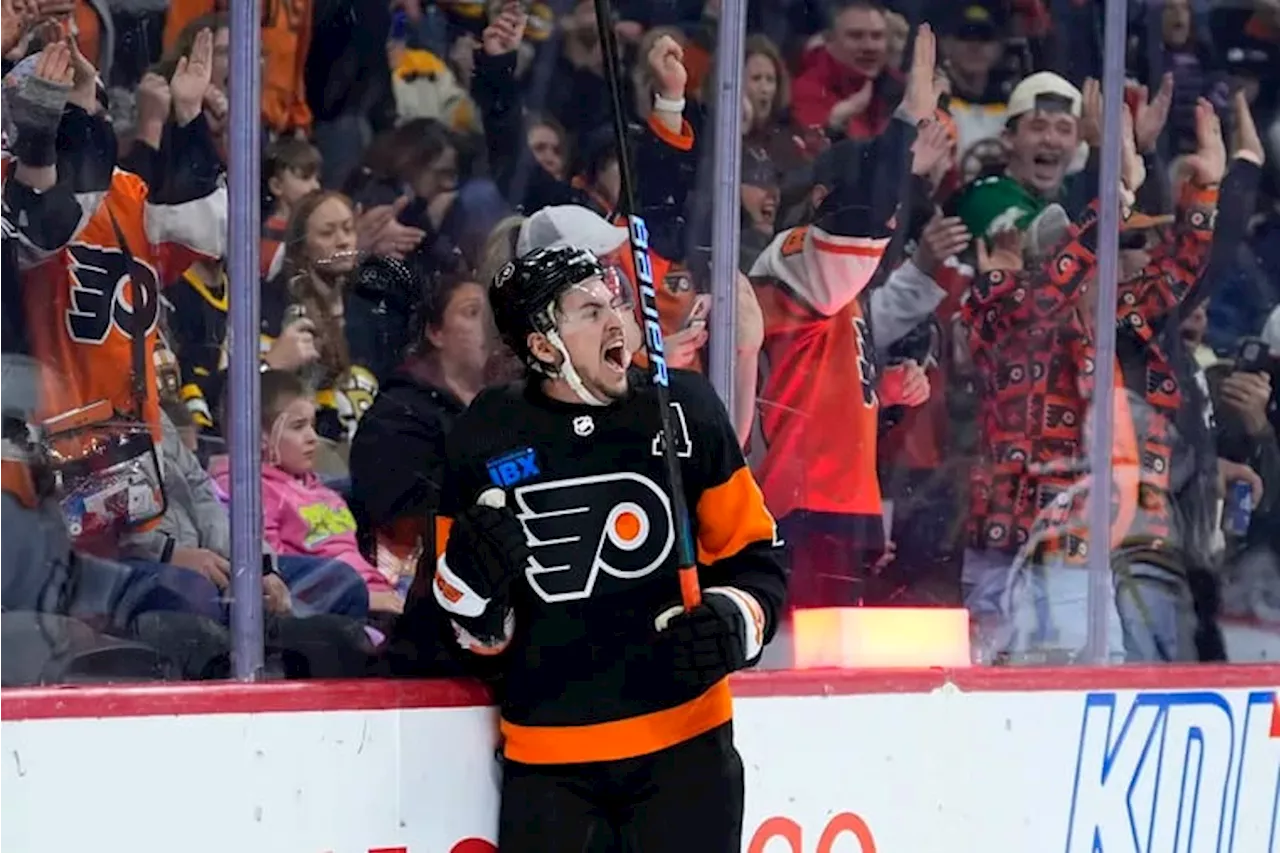 Flyers persevere for 3-2 win over Boston Bruins