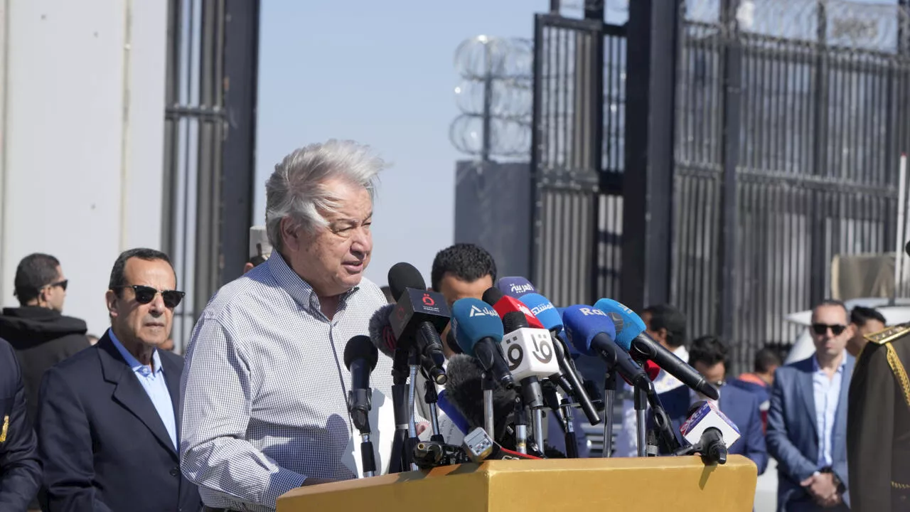Antonio Guterres à Rafah: «Faire taire les armes» dans la bande de Gaza