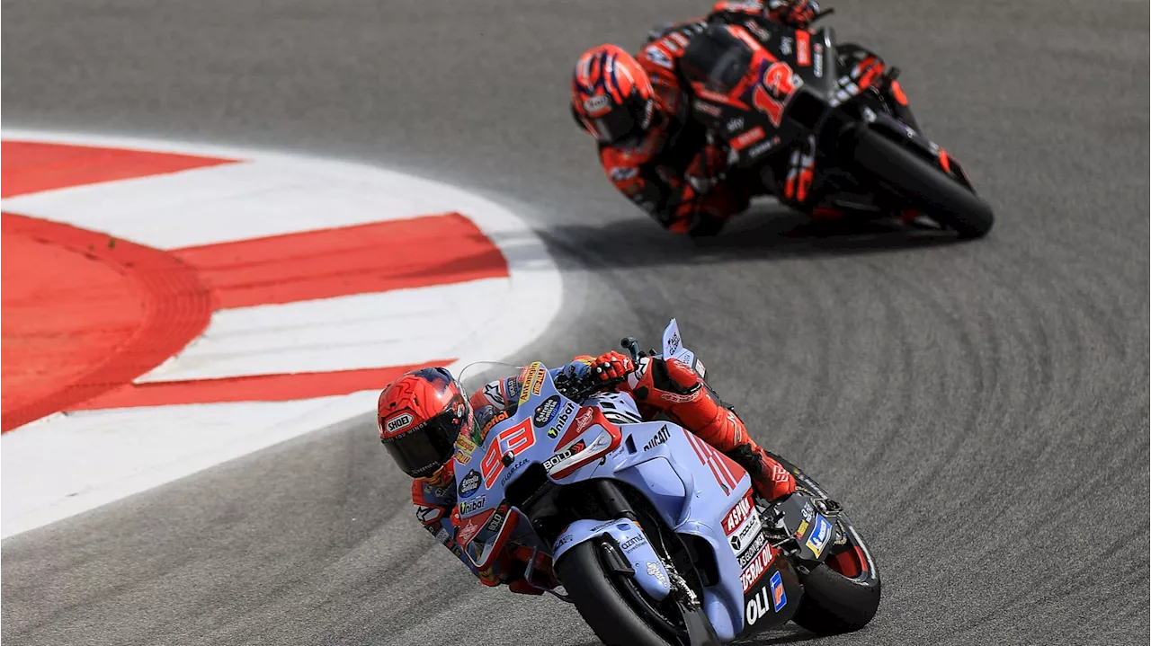 Maverick Viñales se lleva la carrera al sprint con Marc Márquez y Jorge Martin en el pódium