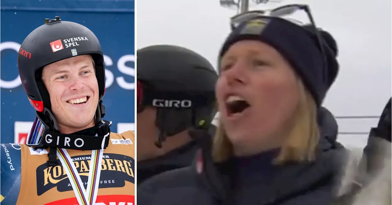 Skicross: Sandra Näslund efter David Mobärgs världscupseger: ”Superhäftigt”