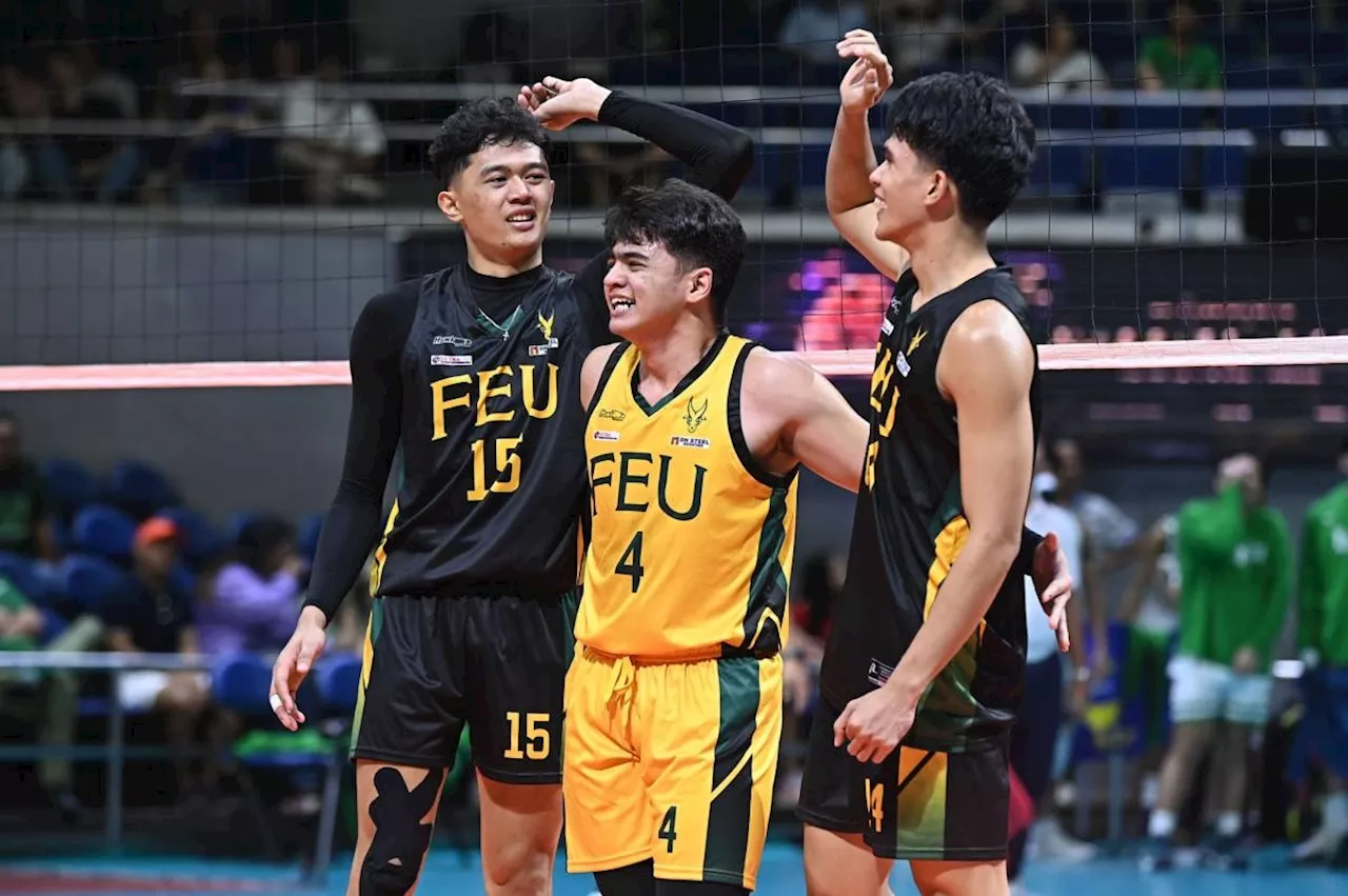 FEU survives La Salle, ties NU on top