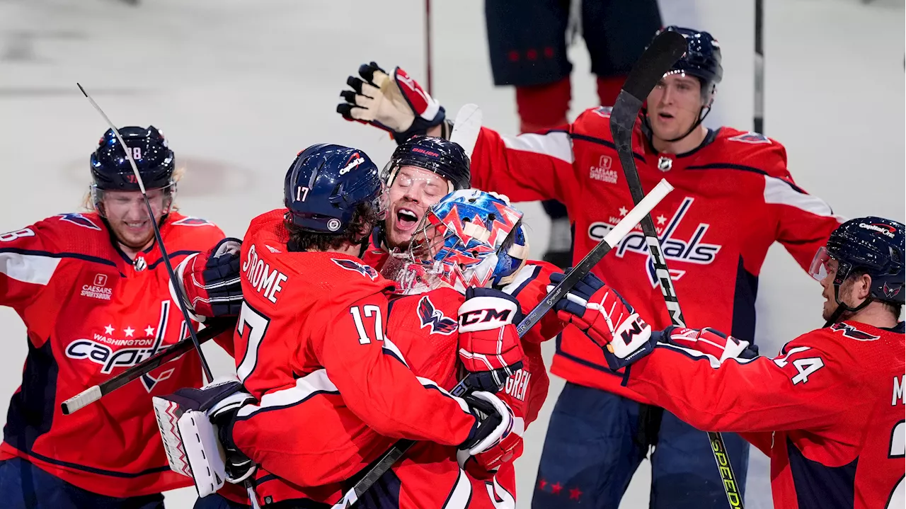 Milano nets hat trick as Capitals beat Hurricanes in shootout