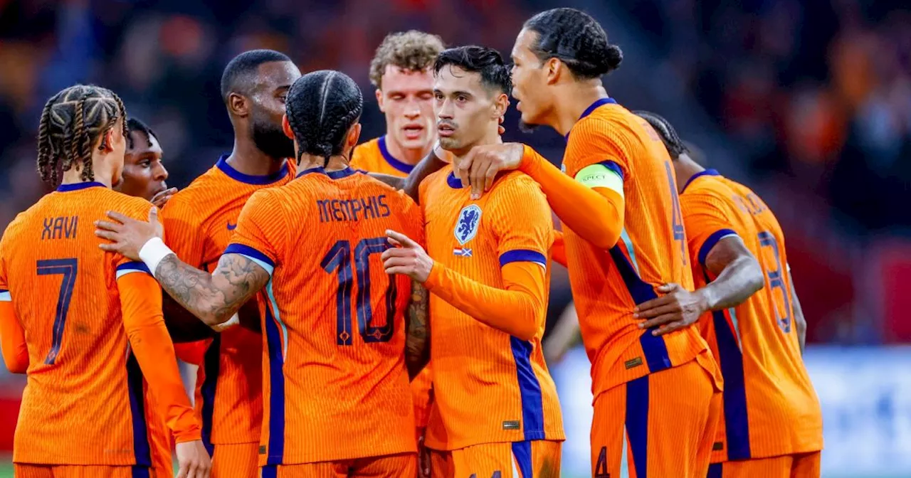 Nederlands elftal wint met 4-0 van Schotland