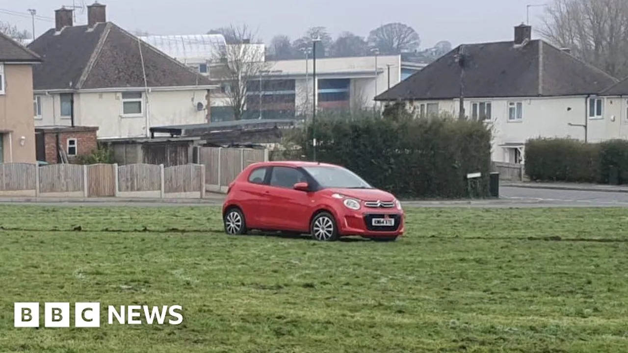 Woman parks car on grass to protest Nottingham City Council scheme