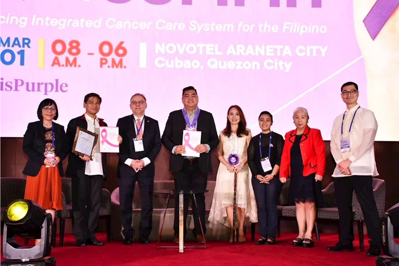 Swiss Ambassador, PHL Cancer Society, ICANSERVE Foundation and Novartis hand over Pink Initiative Manifesto of Patient Support to PHL govt officials