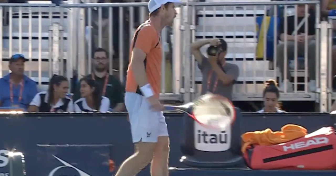 Raging Andy Murray berates Miami Open fans for standing as he snaps live on TV