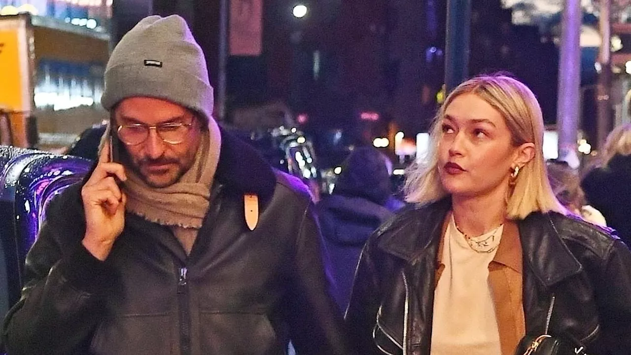 Bradley Cooper, 49, and girlfriend Gigi Hadid, 28, sweetly hold hands after enjoying a date night at...