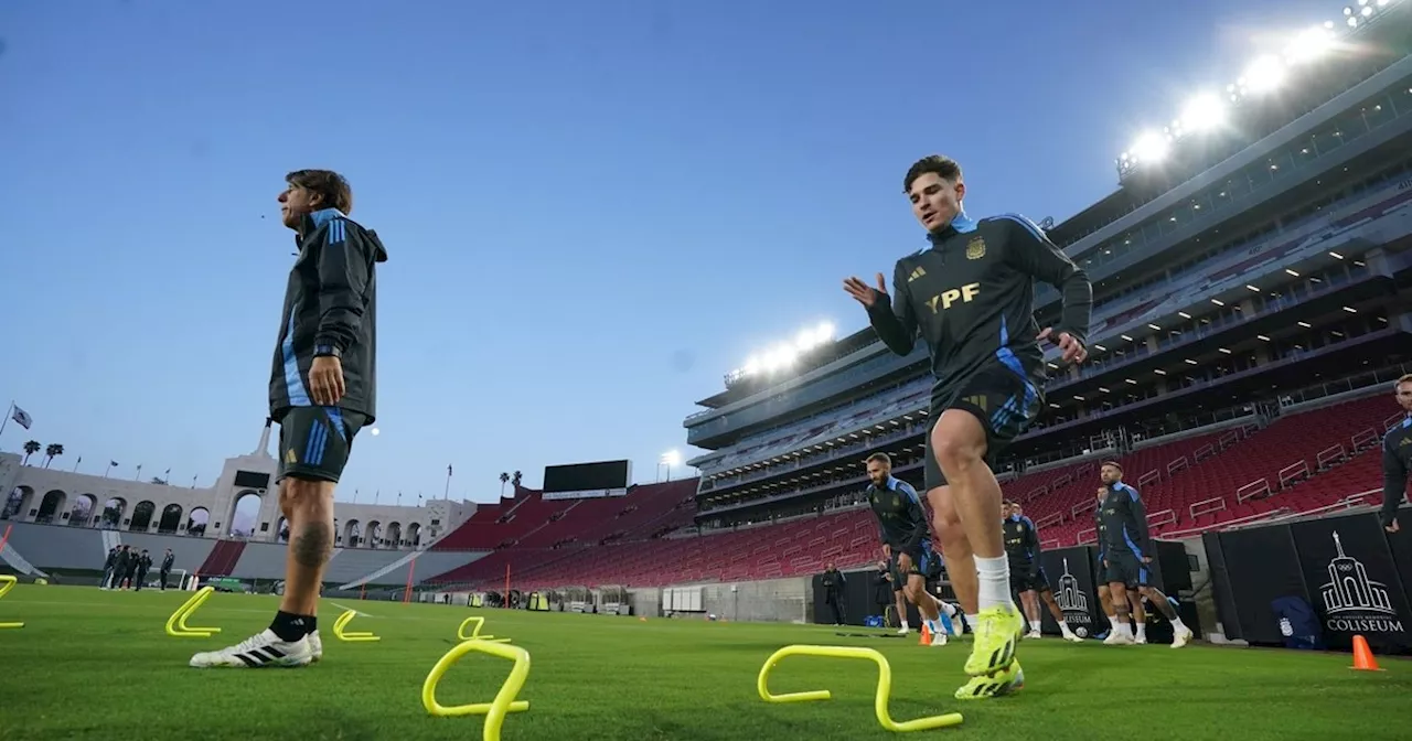 Selección: primer entrenamiento en Los Angeles, con cambios que se asoman vs. Costa Rica