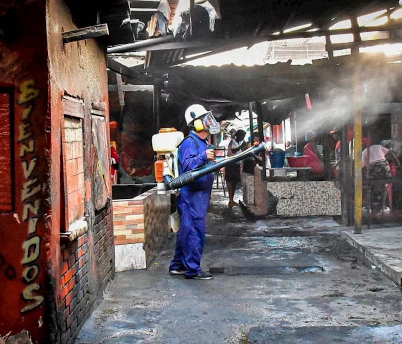 Distrito realizó jornada de fumigación en el mercado de Bazurto