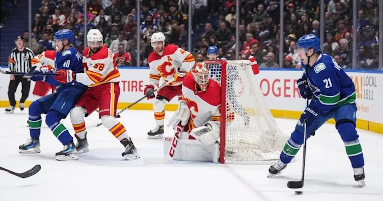 Hoglander nets 2 as Vancouver Canucks down Calgary Flames 4-2