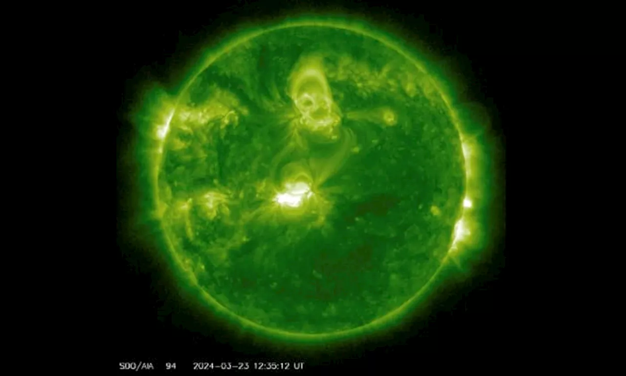 Geomagnetic storm from a solar flare could disrupt radio communications and create a striking aurora