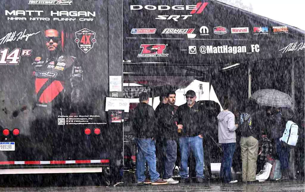 Rain forces NHRA Winternationals to scramble in Pomona