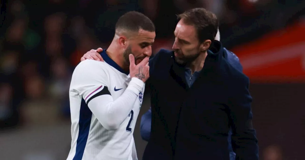 Gareth Southgate provides injury update on Kyle Walker after limping off against Brazil