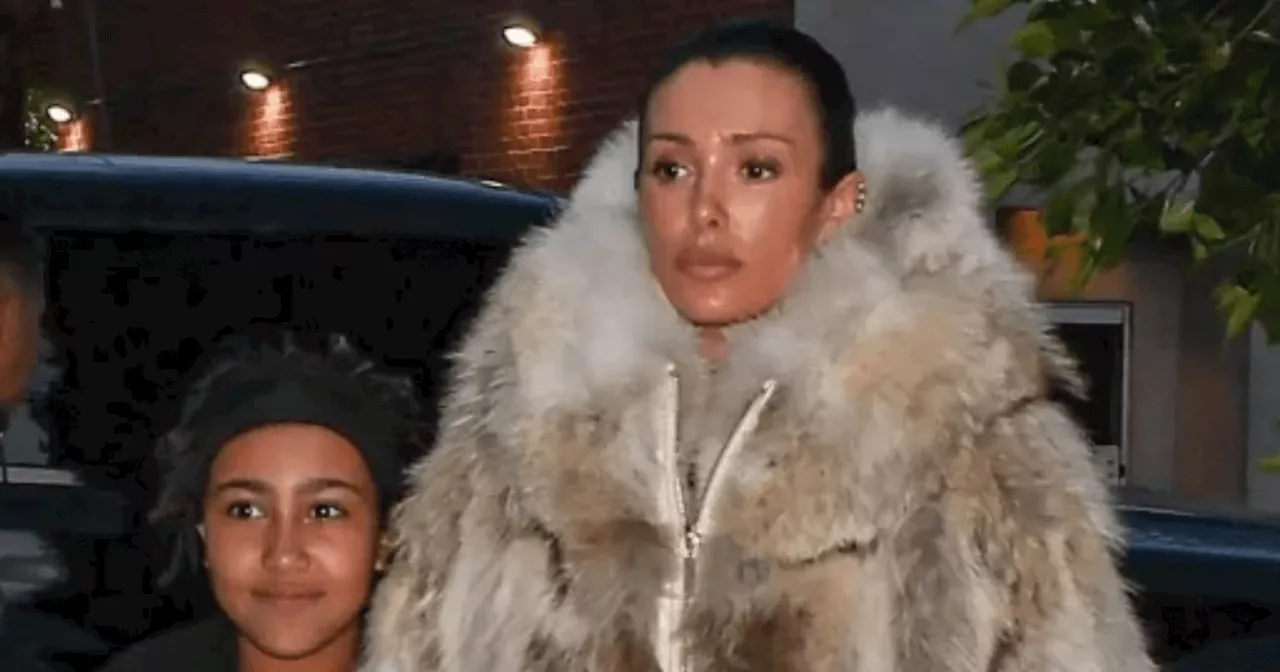 Bianca Censori unusually covers up for dinner with Kanye West and North