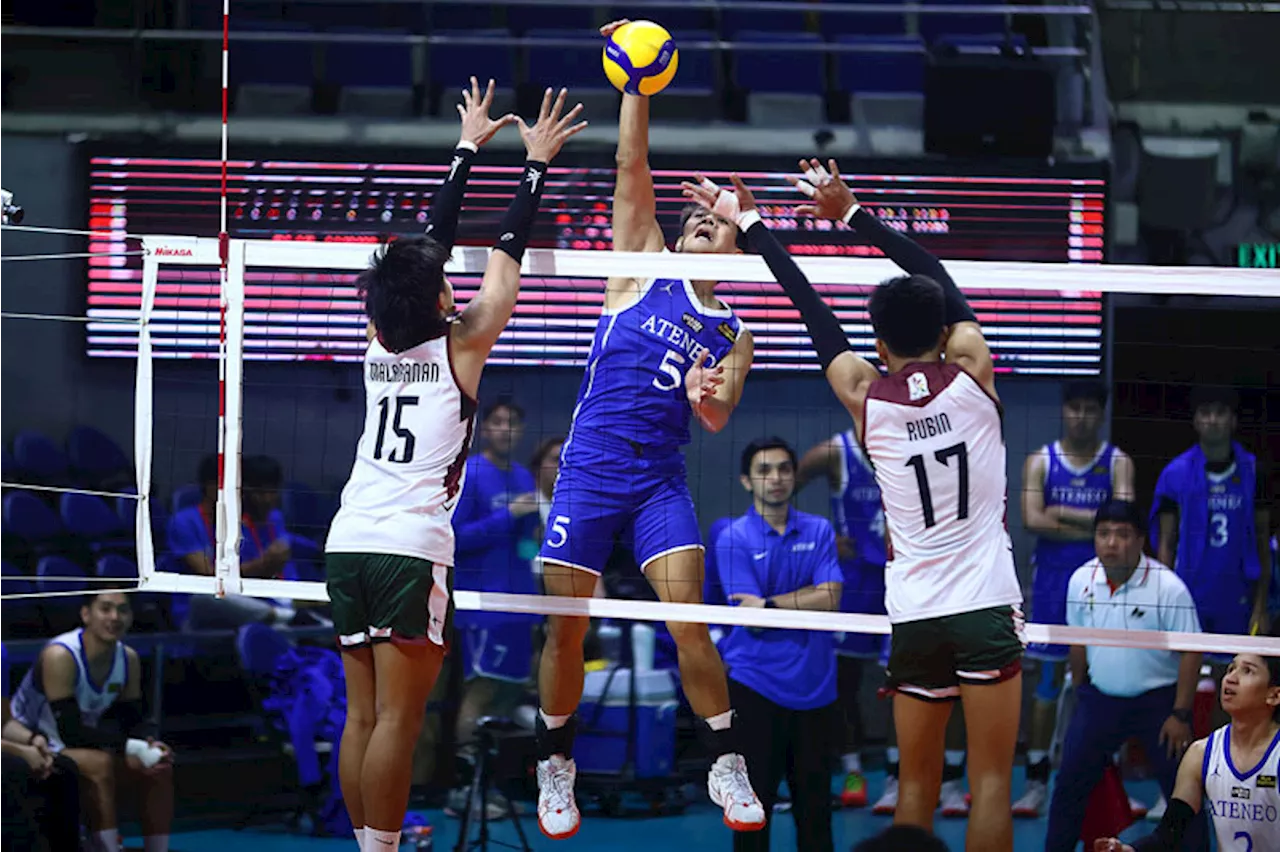 Blue Eagles rip Maroons to climb above .500 in men’s volley