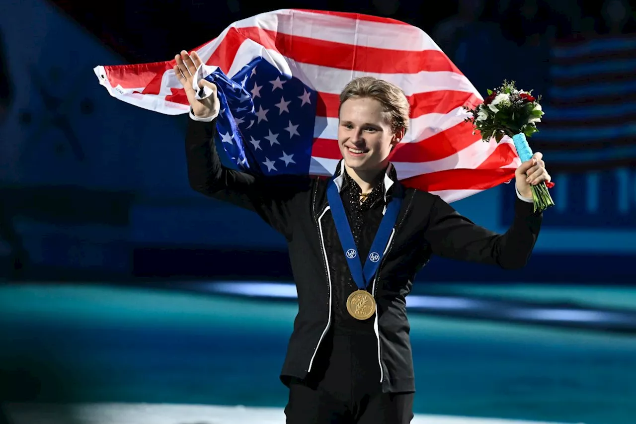 Ilia Malinin takes men's world figure skating crown in record performance