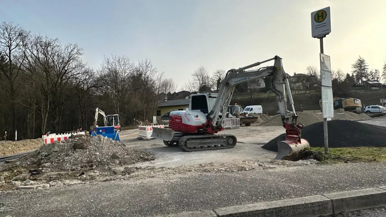 Neuer Kreisverkehr in Hofamt Priel ist kurz vor Weihnachten fertig